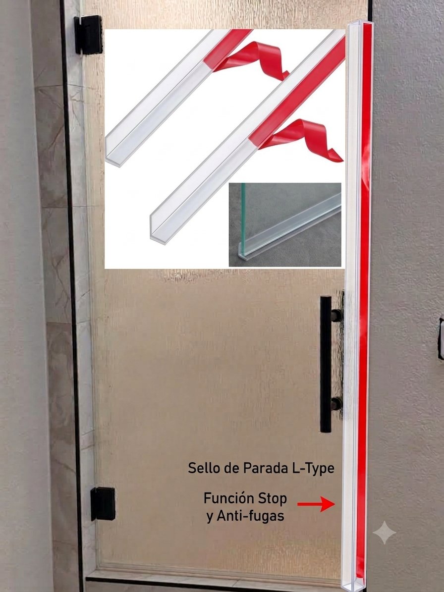 Ficha de Glas Plus: sello de parada L-Type, con función stop y anti-fugas