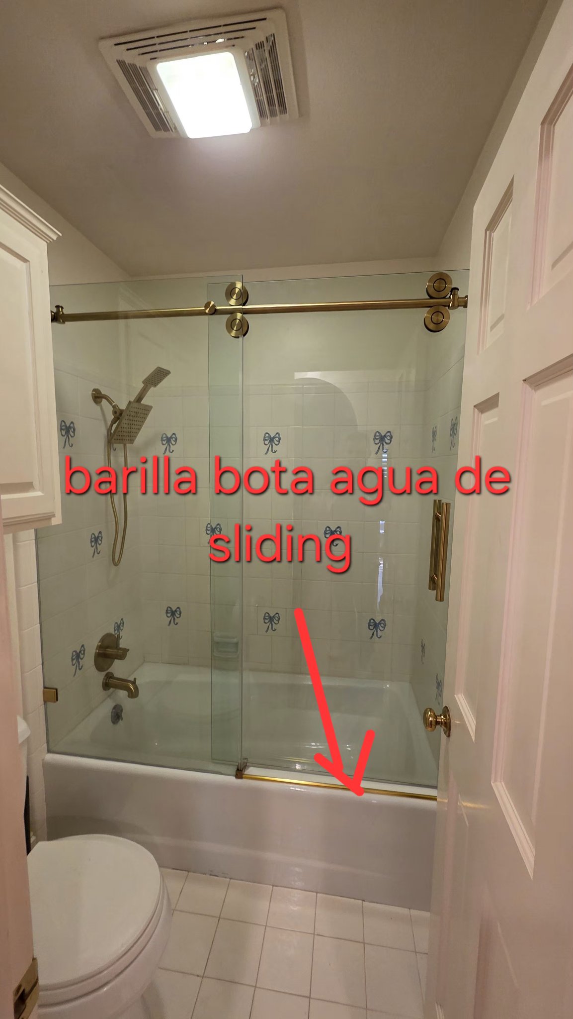 Barilla bota agua de sliding (sobre tina, brush gold)