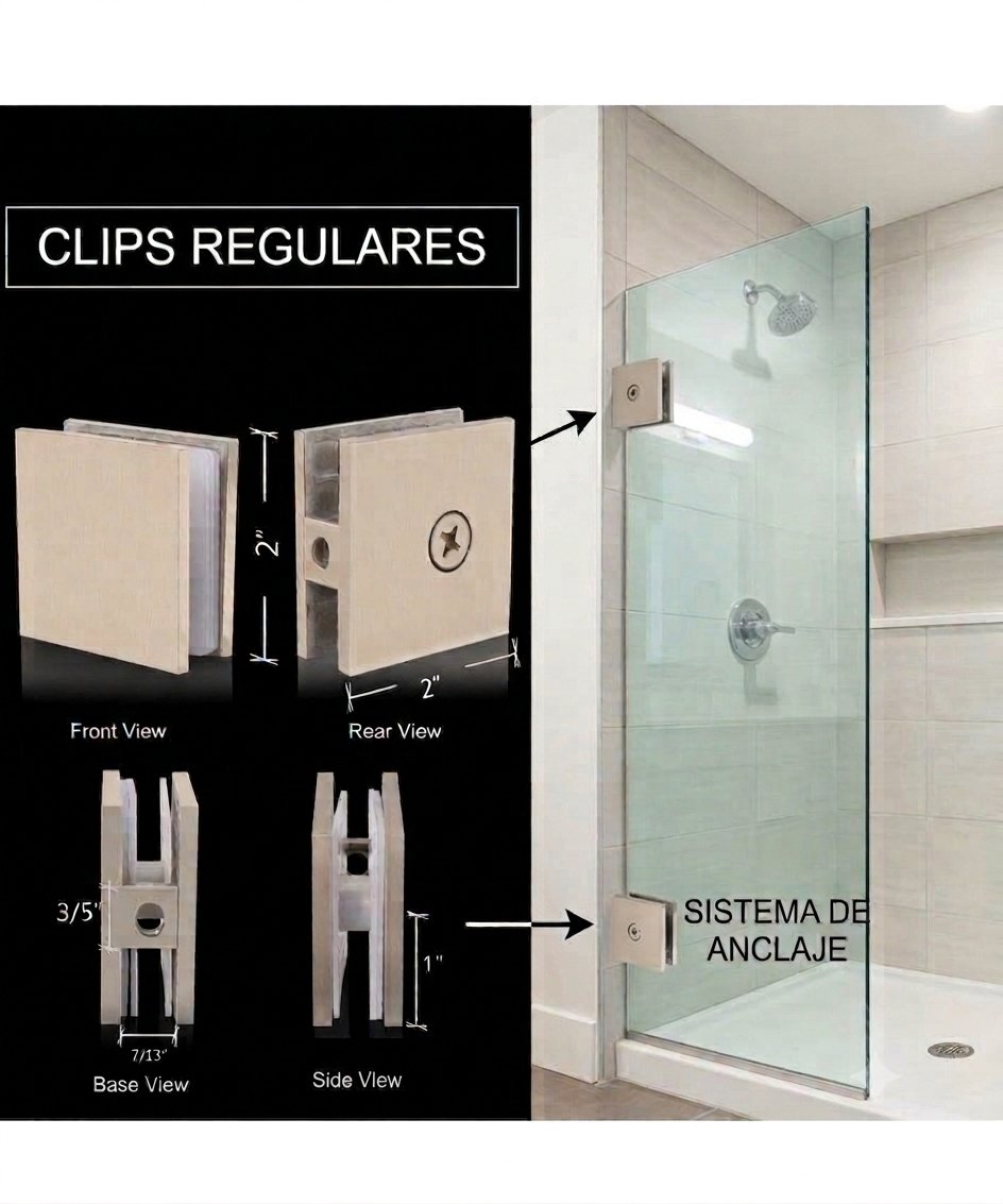 Clips regulares: sistema de anclaje del panel fijo