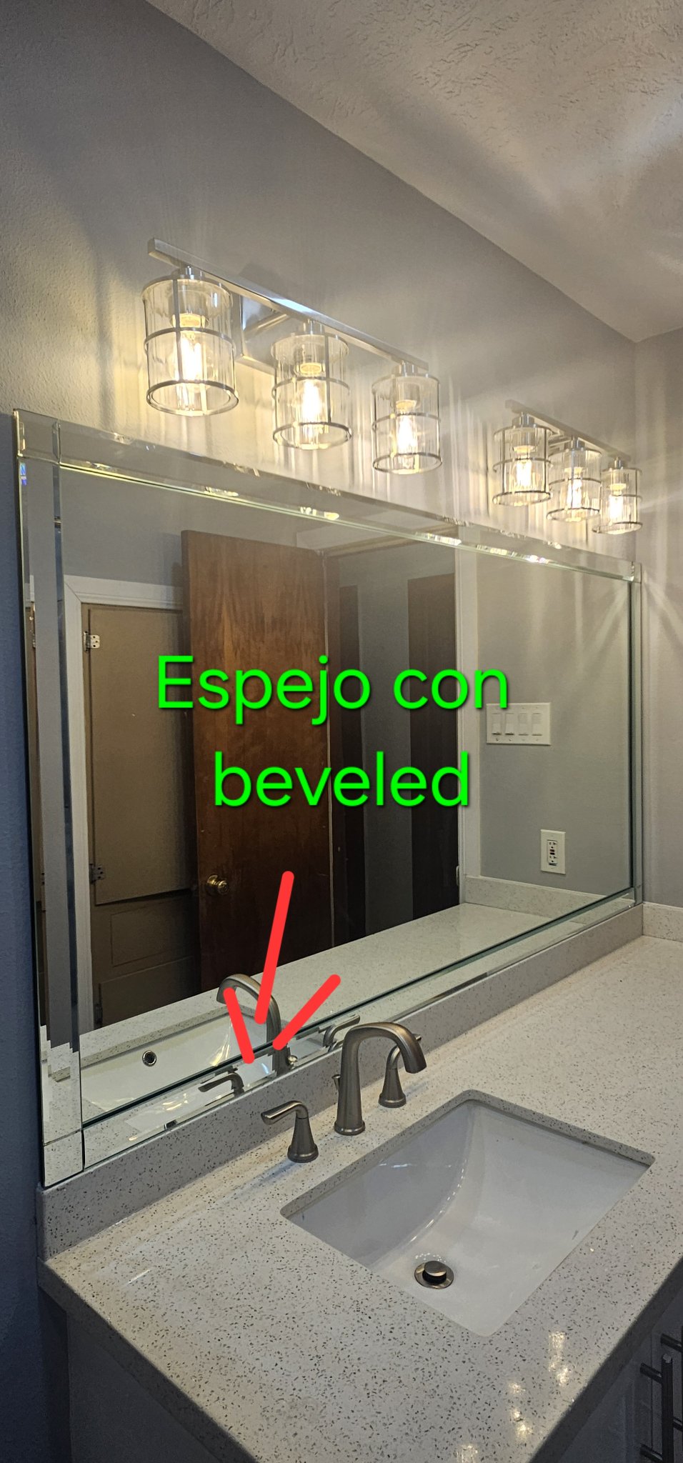 Espejo con beveled (borde biselado)
