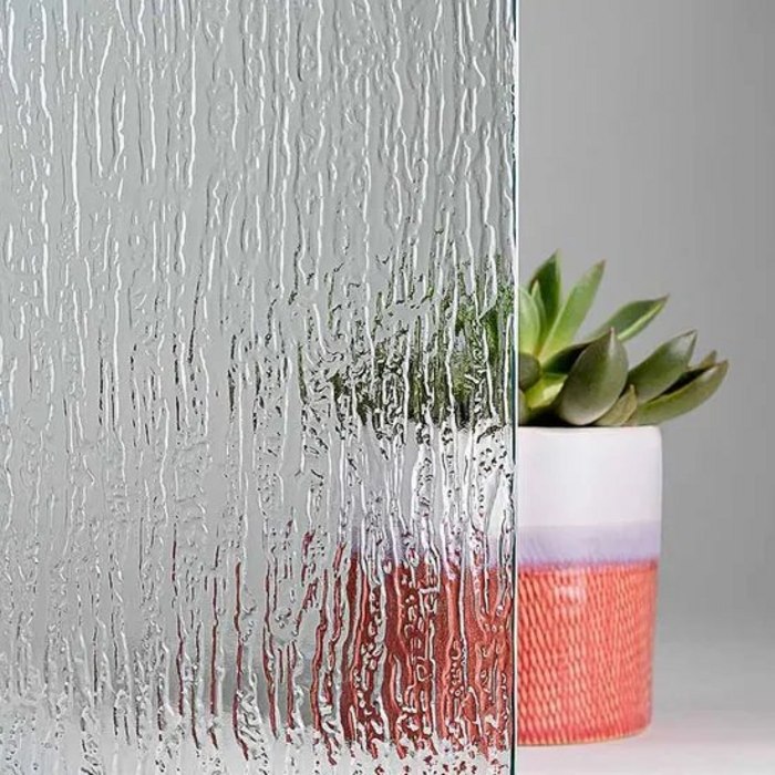Foto de referencia del vidrio rain: vidrio con textura de gotas de lluvia
